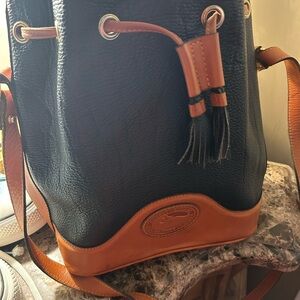 Dooney & Bourke Black and Brown Shoulder Bag